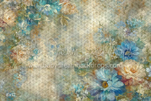 Vintage Blue Florals Floor (CM)