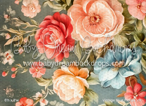 Vintage Blue Florals (VR)