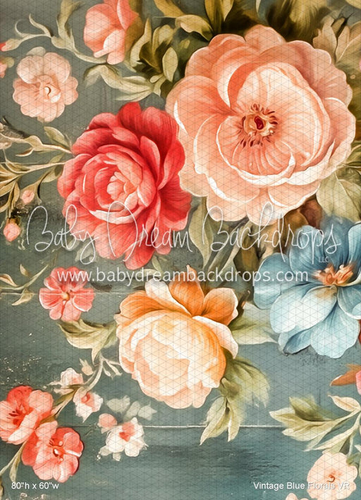 Vintage Blue Florals (VR)