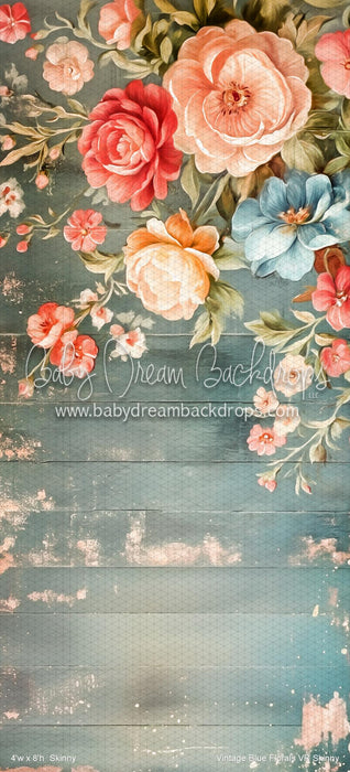 Vintage Blue Florals Skinny (VR)