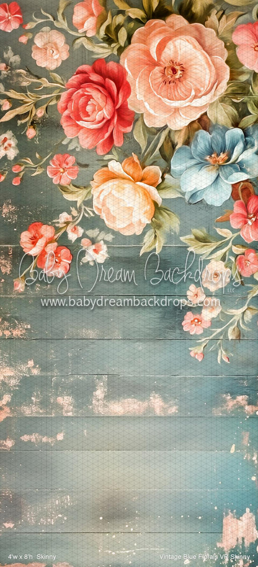 Vintage Blue Florals Skinny (VR)