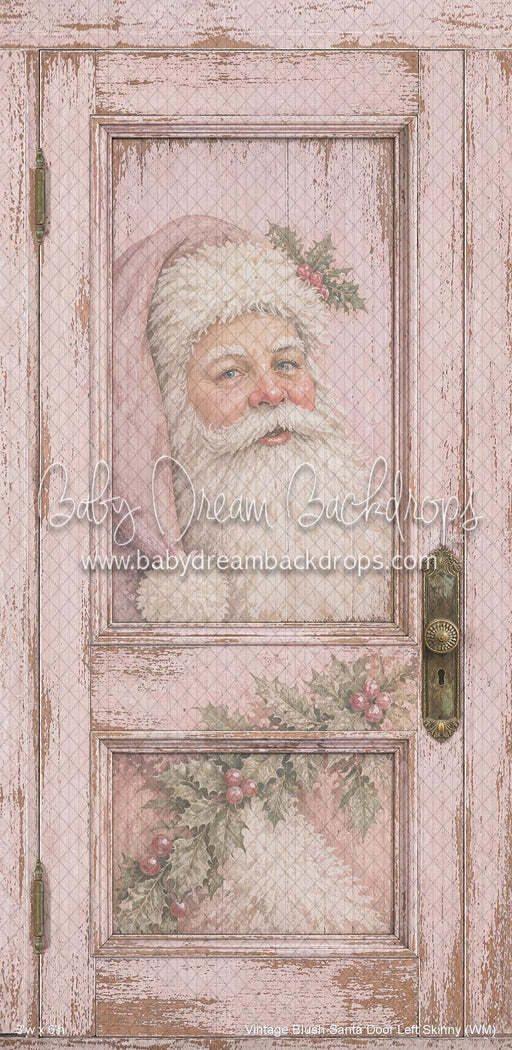 Vintage Blush Santa Door Left Skinny (WM)