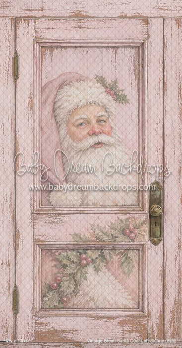 Vintage Blush Santa Door Left Skinny (WM)