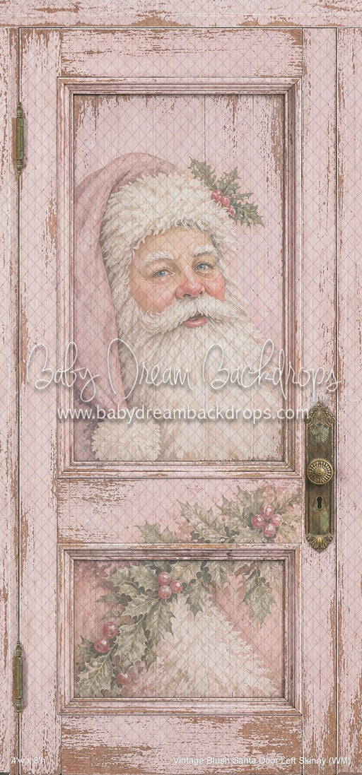 Vintage Blush Santa Door Left Skinny (WM)