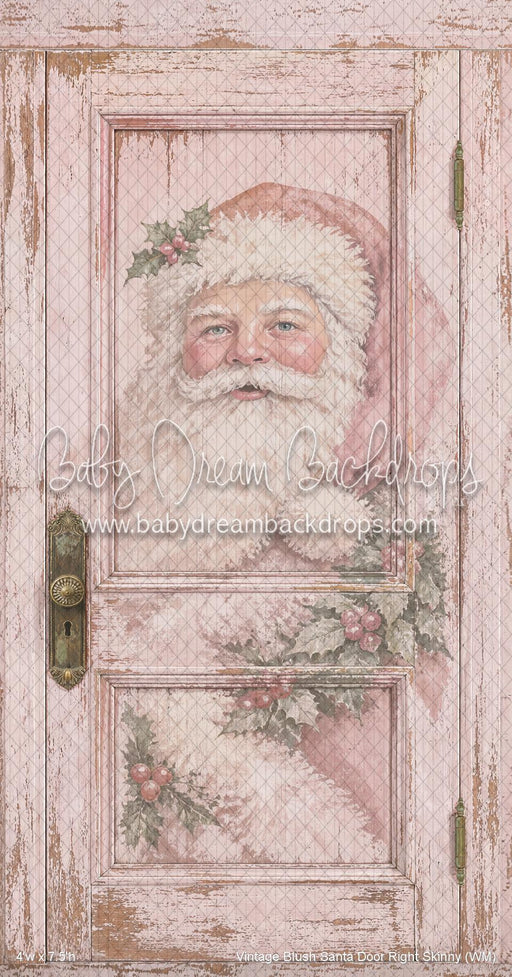 Vintage Blush Santa Door Right Skinny (WM)