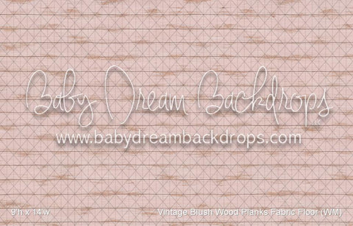 Vintage Blush Wood Planks Fabric Floor (WM)