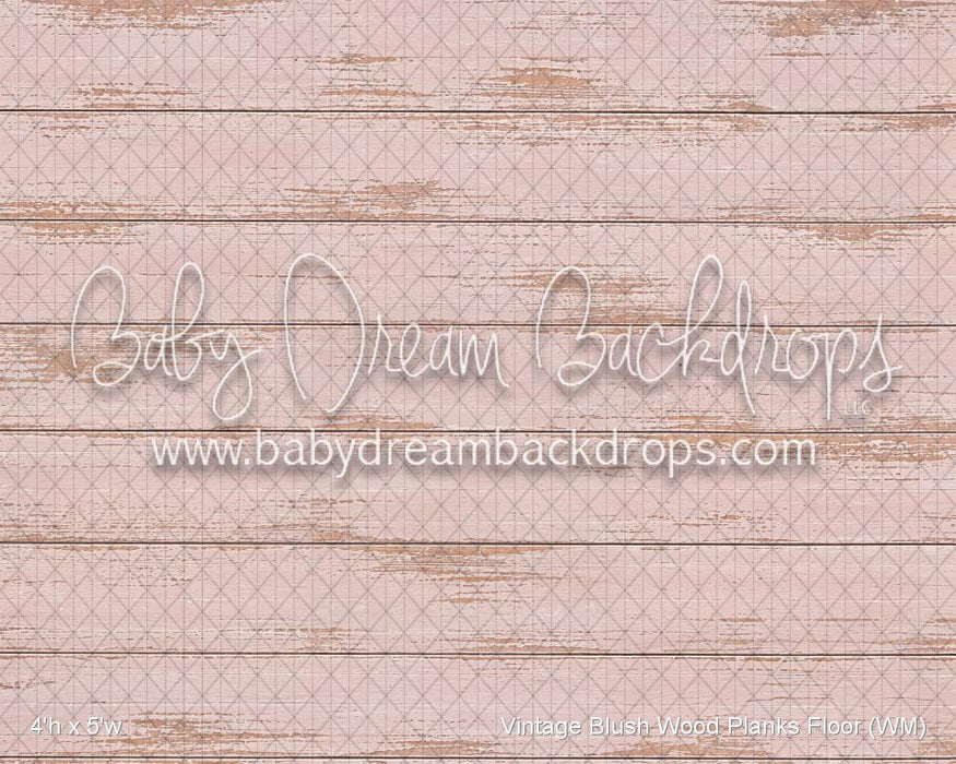 Vintage Blush Wood Planks Floor (WM)