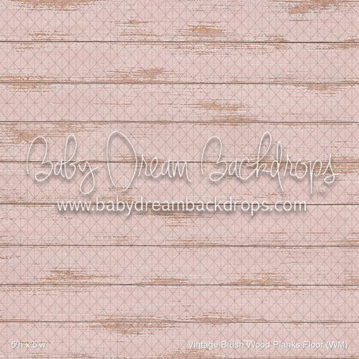 Vintage Blush Wood Planks Floor (WM)