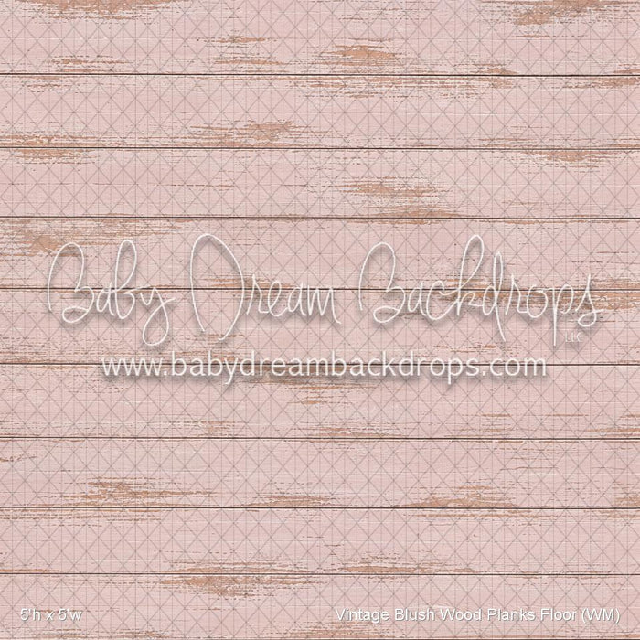Vintage Blush Wood Planks Floor (WM)