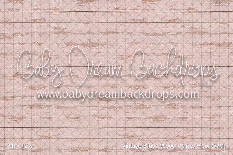 Vintage Blush Wood Planks Floor (WM)