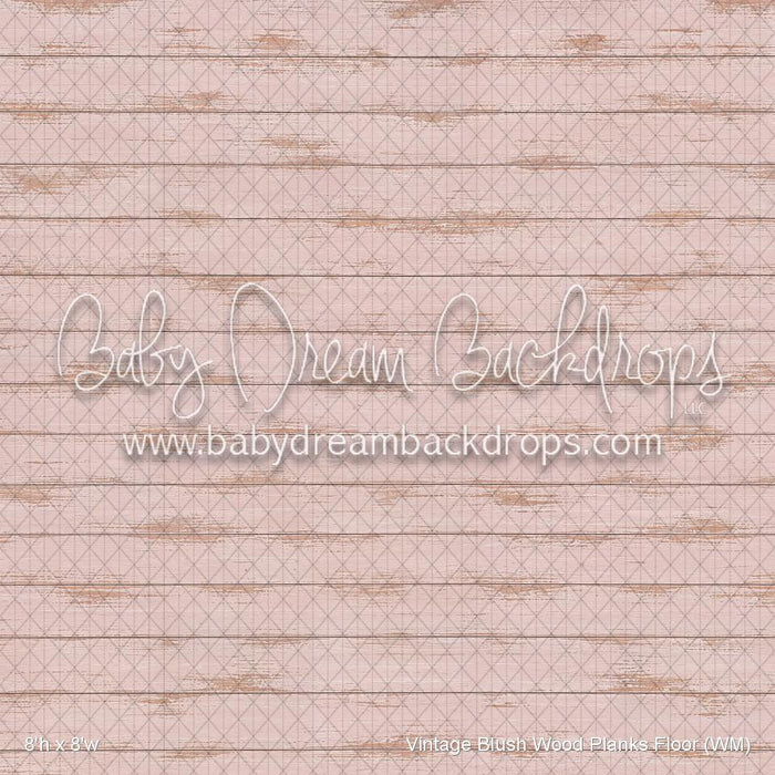 Vintage Blush Wood Planks Floor (WM)