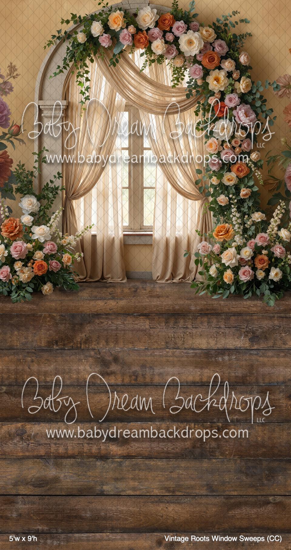 Vintage Roots Window Sweeps (CC) — Baby Dream Backdrops