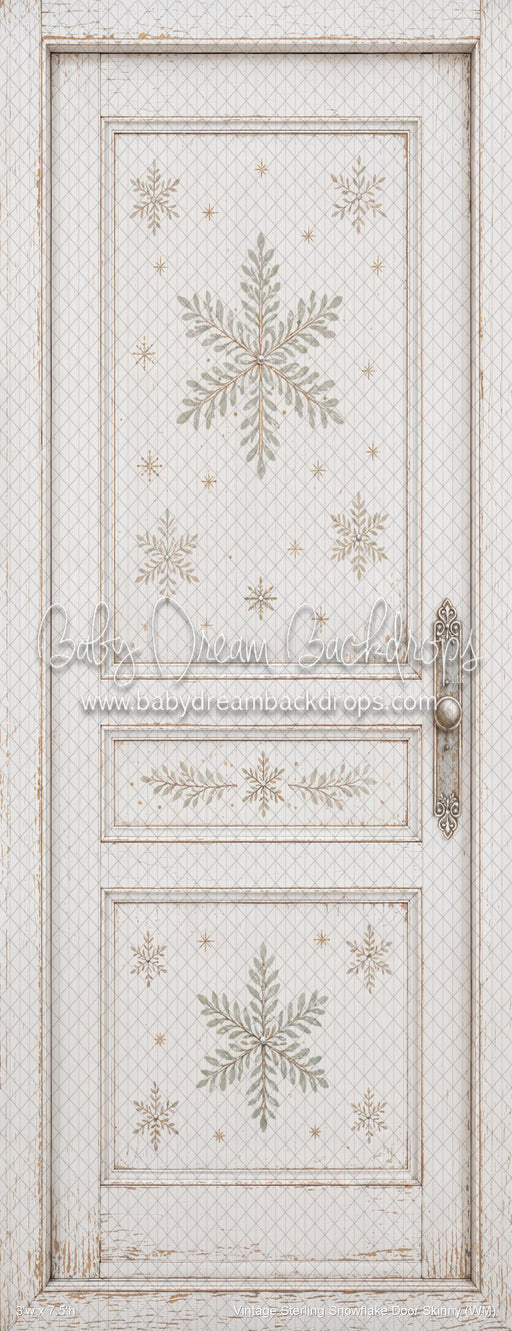 Vintage Sterling Snowflake Door Skinny (WM)