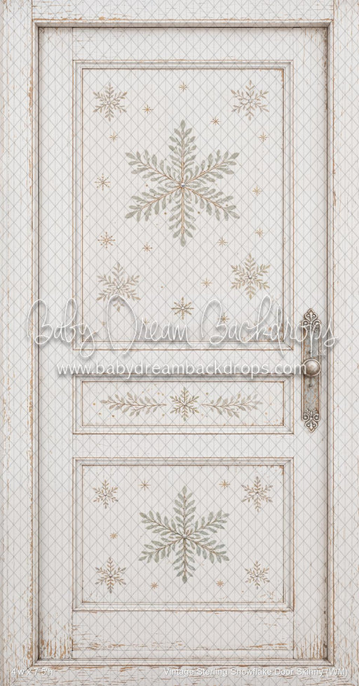 Vintage Sterling Snowflake Door Skinny (WM)