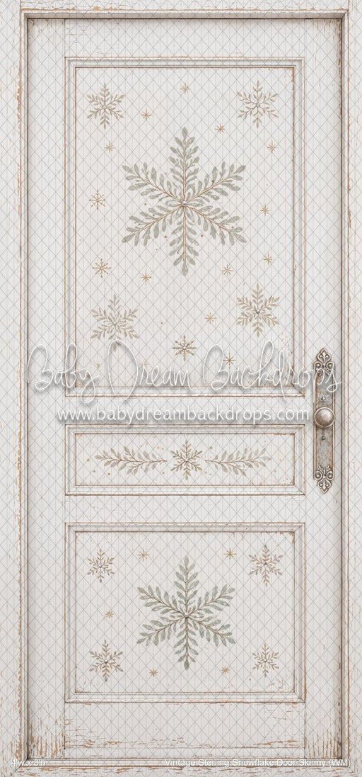 Vintage Sterling Snowflake Door Skinny (WM)