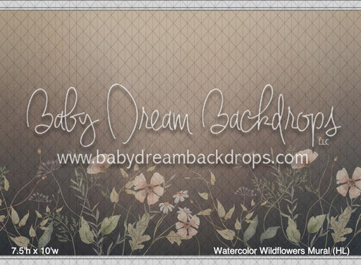 Watercolor Wildflowers Mural (HL)