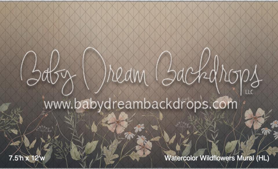 Watercolor Wildflowers Mural (HL)