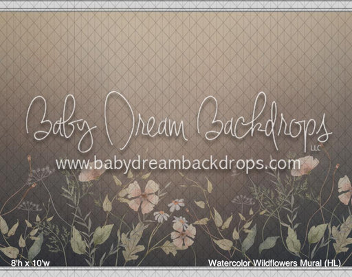 Watercolor Wildflowers Mural (HL)