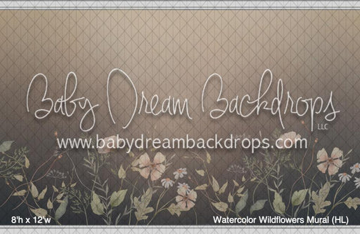 Watercolor Wildflowers Mural (HL)