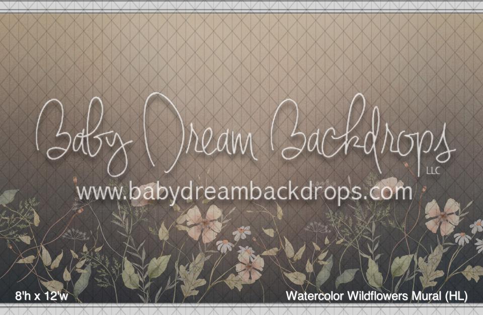 Watercolor Wildflowers Mural (HL)