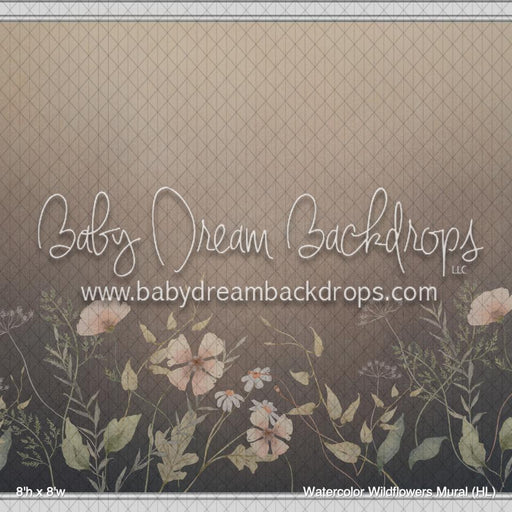 Watercolor Wildflowers Mural (HL)