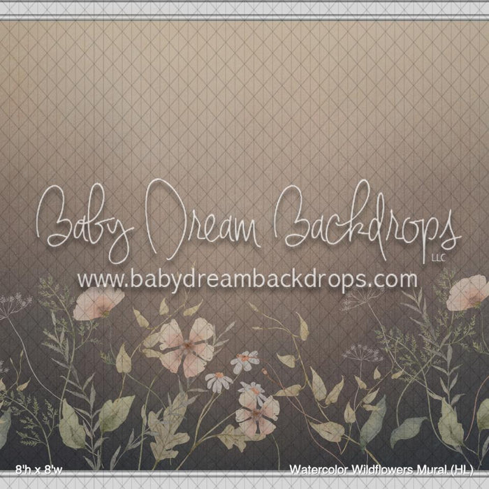 Watercolor Wildflowers Mural (HL)