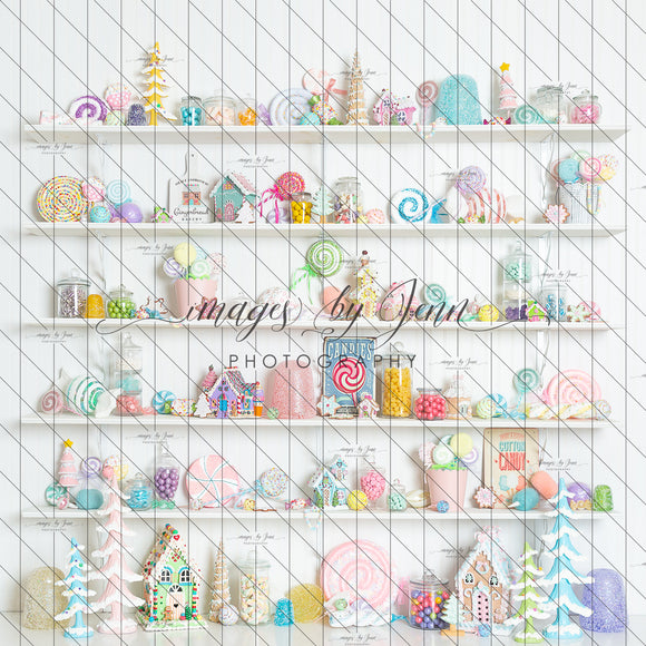 X Drop White Candy Cottage Shelves (JG)