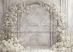 White Floral Dsitressed Arch (WM)