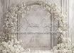 White Floral Dsitressed Arch (WM)