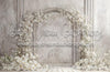 White Floral Dsitressed Arch (WM)