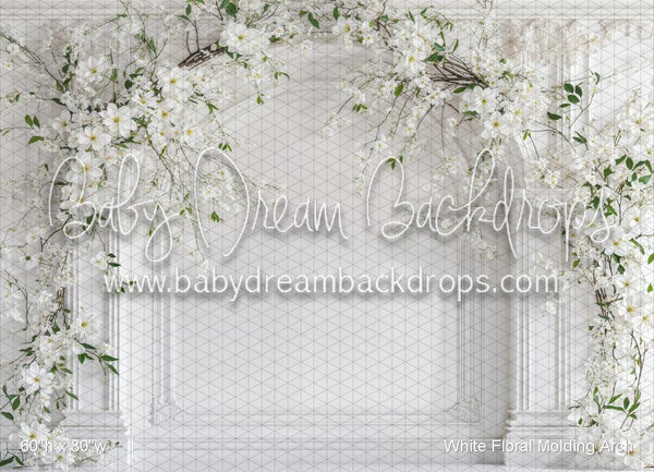 White Floral Molding Arch (WM)