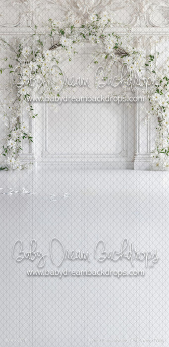 White Floral Molding Arch Sweep (WM)