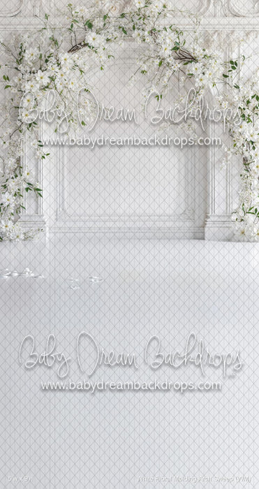 White Floral Molding Arch Sweep (WM)