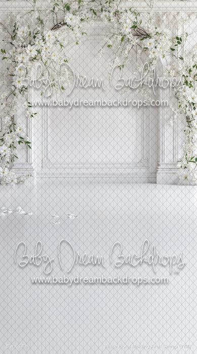 White Floral Molding Arch Sweep (WM)