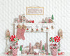 White Gingerbread Cottage Fireplace (JG)