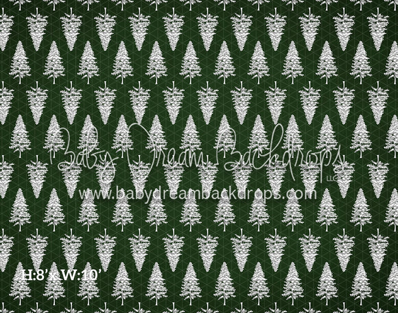 White Tree Wallpaper (Green) (HL)
