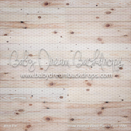 White Washed Wood Planks Fabric Floor (WM)