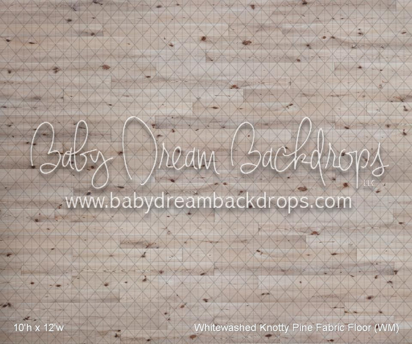 Whitewashed Knotty Pine Fabric Floor (WM)