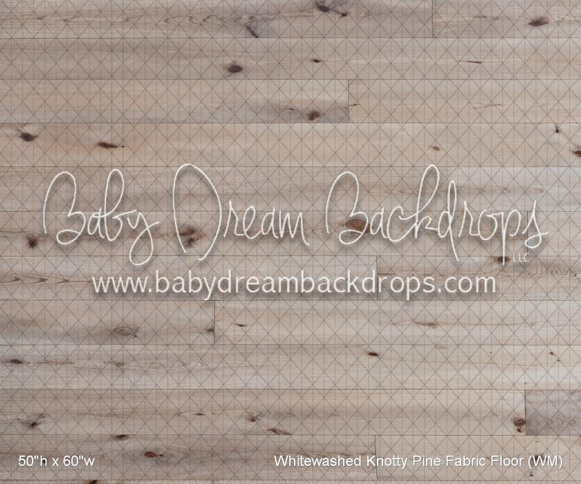 Whitewashed Knotty Pine Fabric Floor (WM)