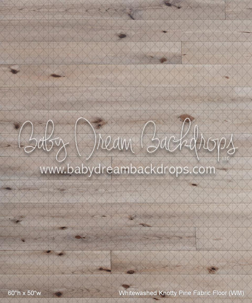 Whitewashed Knotty Pine Fabric Floor (WM)