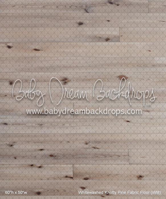 Whitewashed Knotty Pine Fabric Floor (WM)