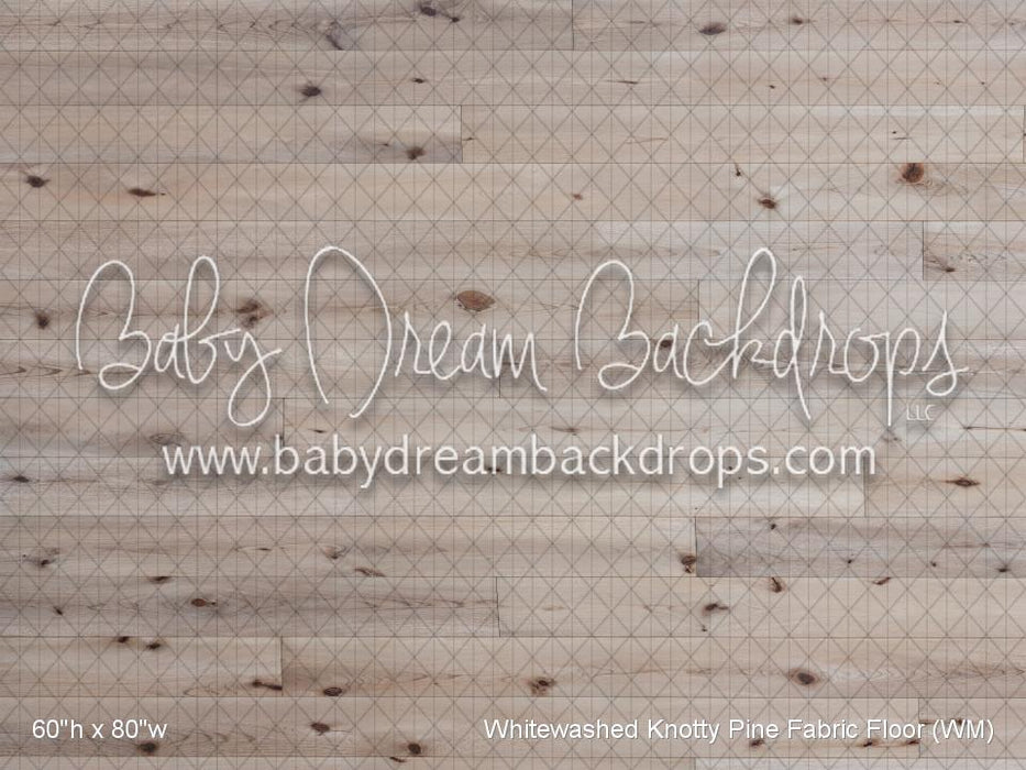 Whitewashed Knotty Pine Fabric Floor (WM)