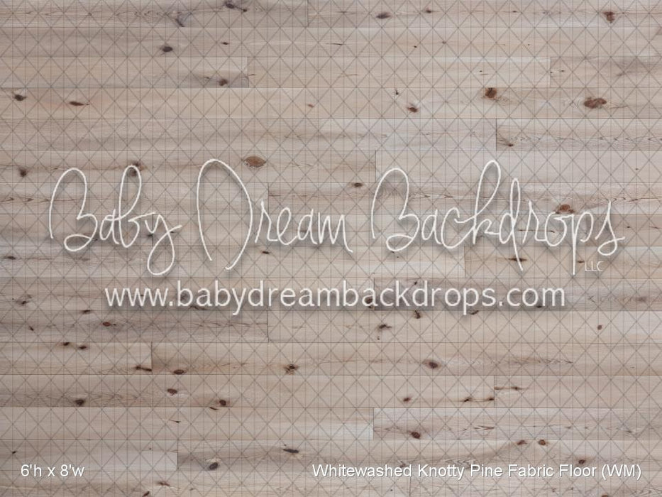 Whitewashed Knotty Pine Fabric Floor (WM)
