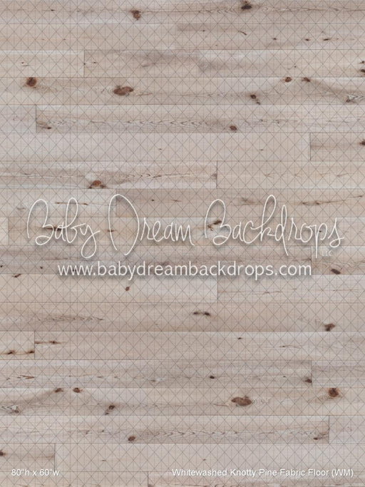 Whitewashed Knotty Pine Fabric Floor (WM)