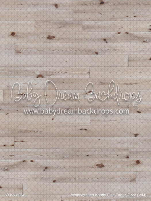 Whitewashed Knotty Pine Fabric Floor (WM)