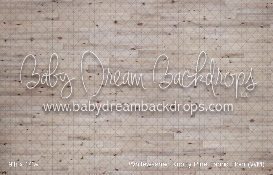 Whitewashed Knotty Pine Fabric Floor (WM)
