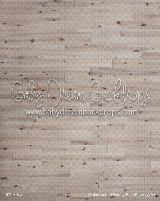 Whitewashed Knotty Pine Fabric Floor (WM)