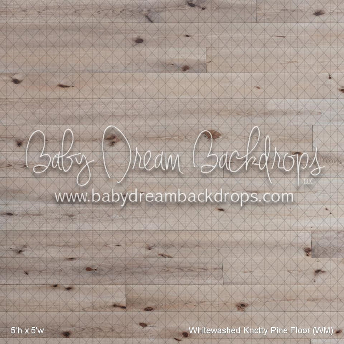 Whitewashed Knotty Pine Floor (WM)