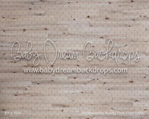 Whitewashed Knotty Pine Fabric Floor (WM)