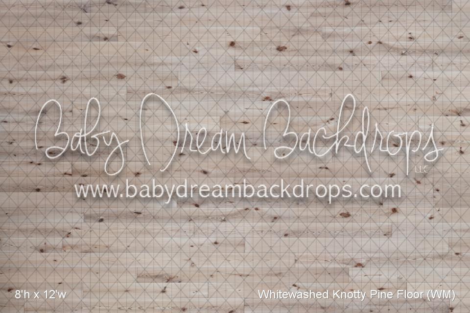 Whitewashed Knotty Pine Fabric Floor (WM)